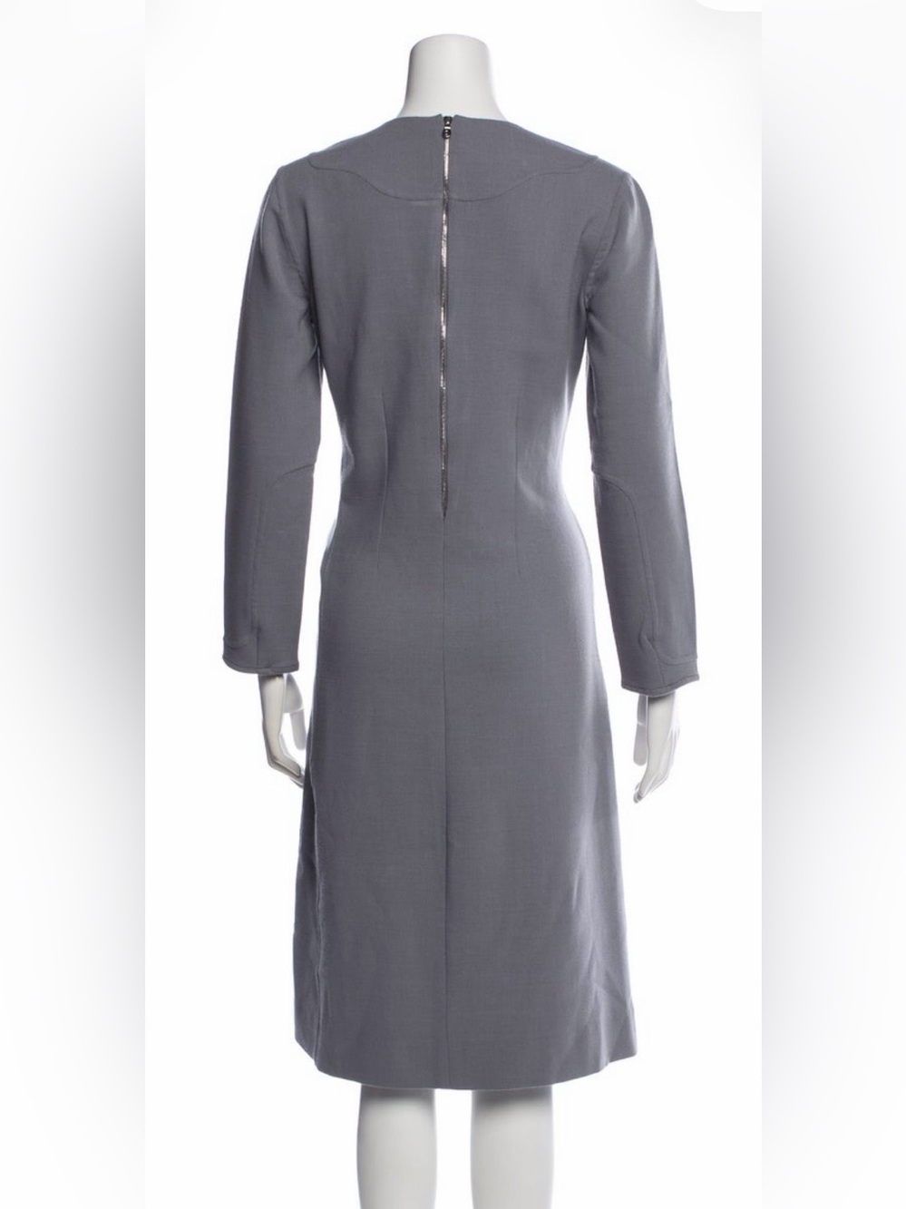 Marc Jacobs Gray Long Sleeve Midi Dress with Front Keyhole - Picture 2 of 2